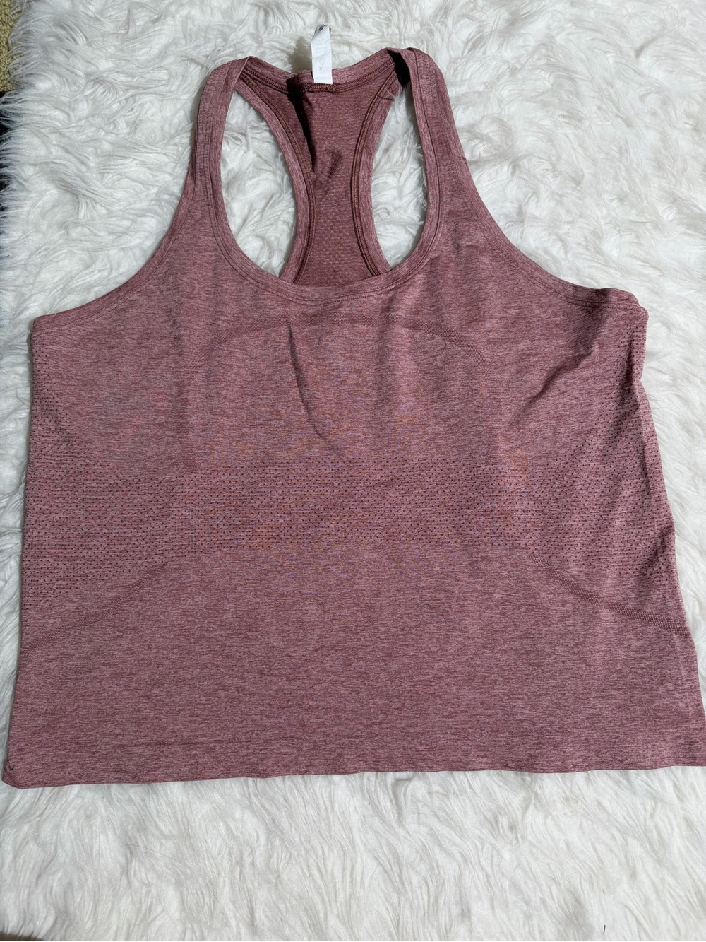 Lululemon athletica 14 Dusty Rose Heather Racerback Tank workout yoga Pilates